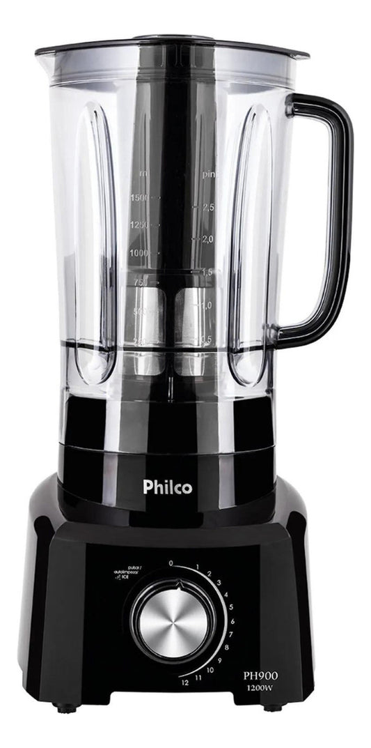 Liquidificador PH900 Com 12 Velocidades e Pulsar Potência de 1200W Cor Preto Philco 127V