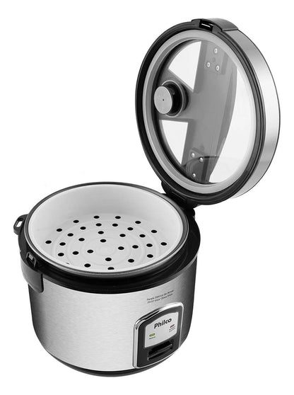 Panela De Arroz Inox Visor De Vidro 10 Xícaras Ph10p Philco