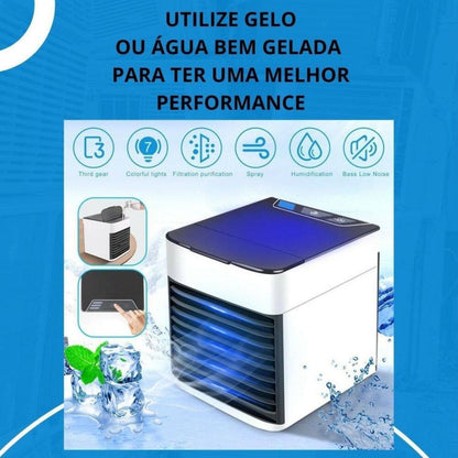 Mini Ar Condicionado Frio Portátil Climatizador Umidificador