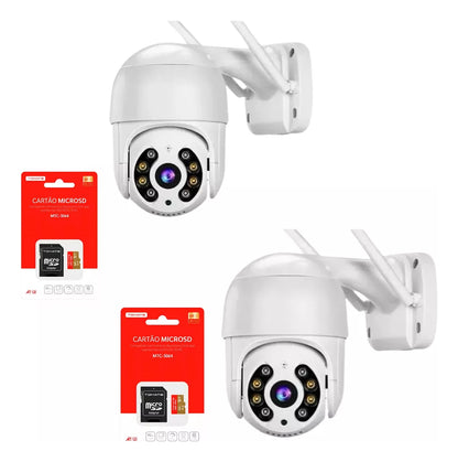 Kit 2 Cameras Ip Icsee Wifi + 2 Cartões De Memórias Sd 64gb