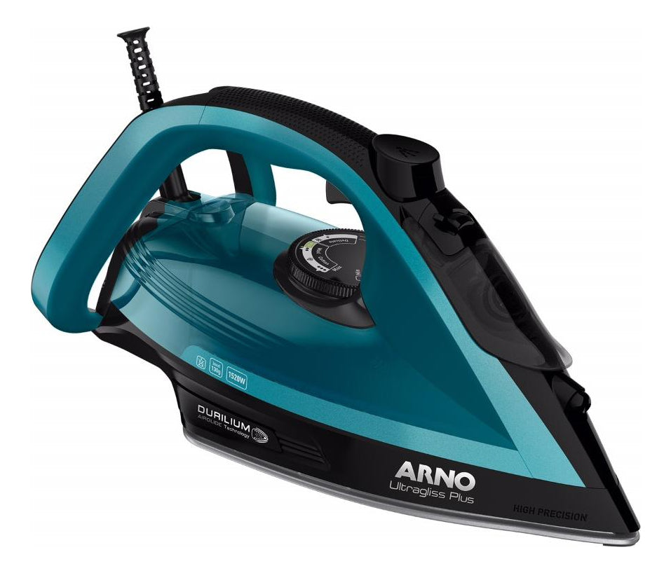 Ferro Vapor Arno Ultragliss Plus Base Durilium Airglide Fmy Cor Azul e Preto 127V