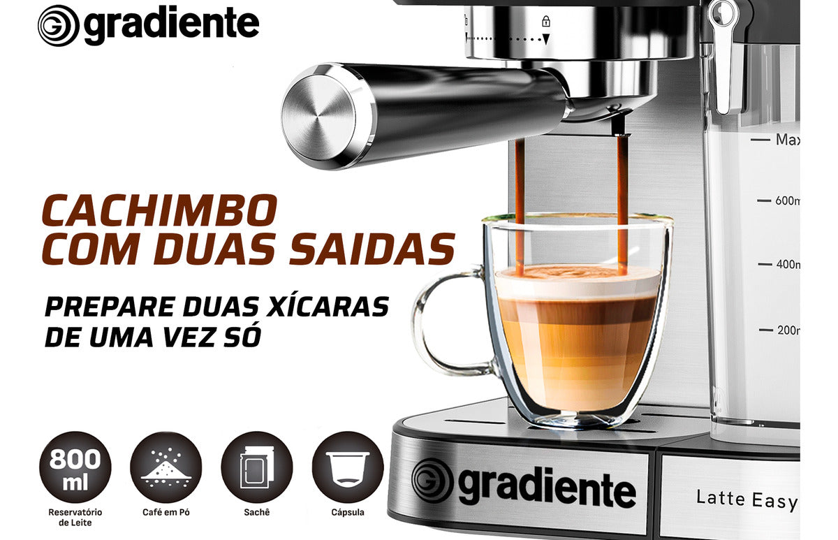 Cafeteira Espresso Latte Easy Inox Touch 110v Gradiente