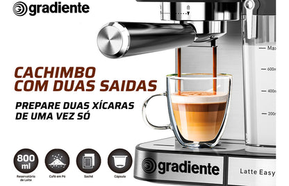 Cafeteira Espresso Latte Easy Inox Touch 110v Gradiente