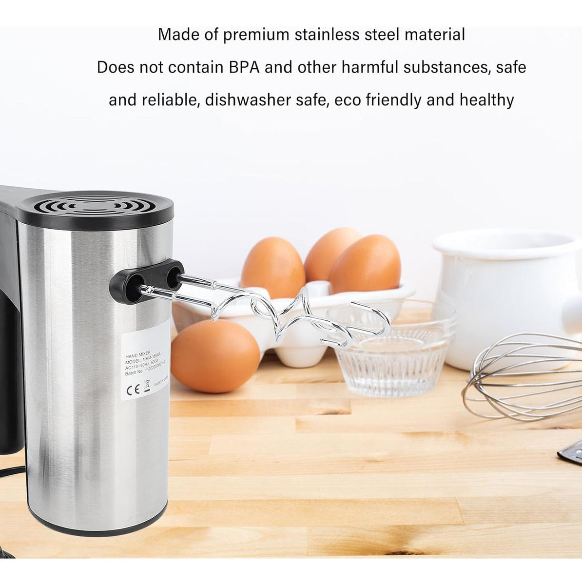 Batedeira Planetária Inox De Mão Potente Profissional 300w