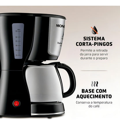 Cafeteira Mondial Dolce Arome 800w Inox 220v C-37-ji-30x Cor Preto/Inox