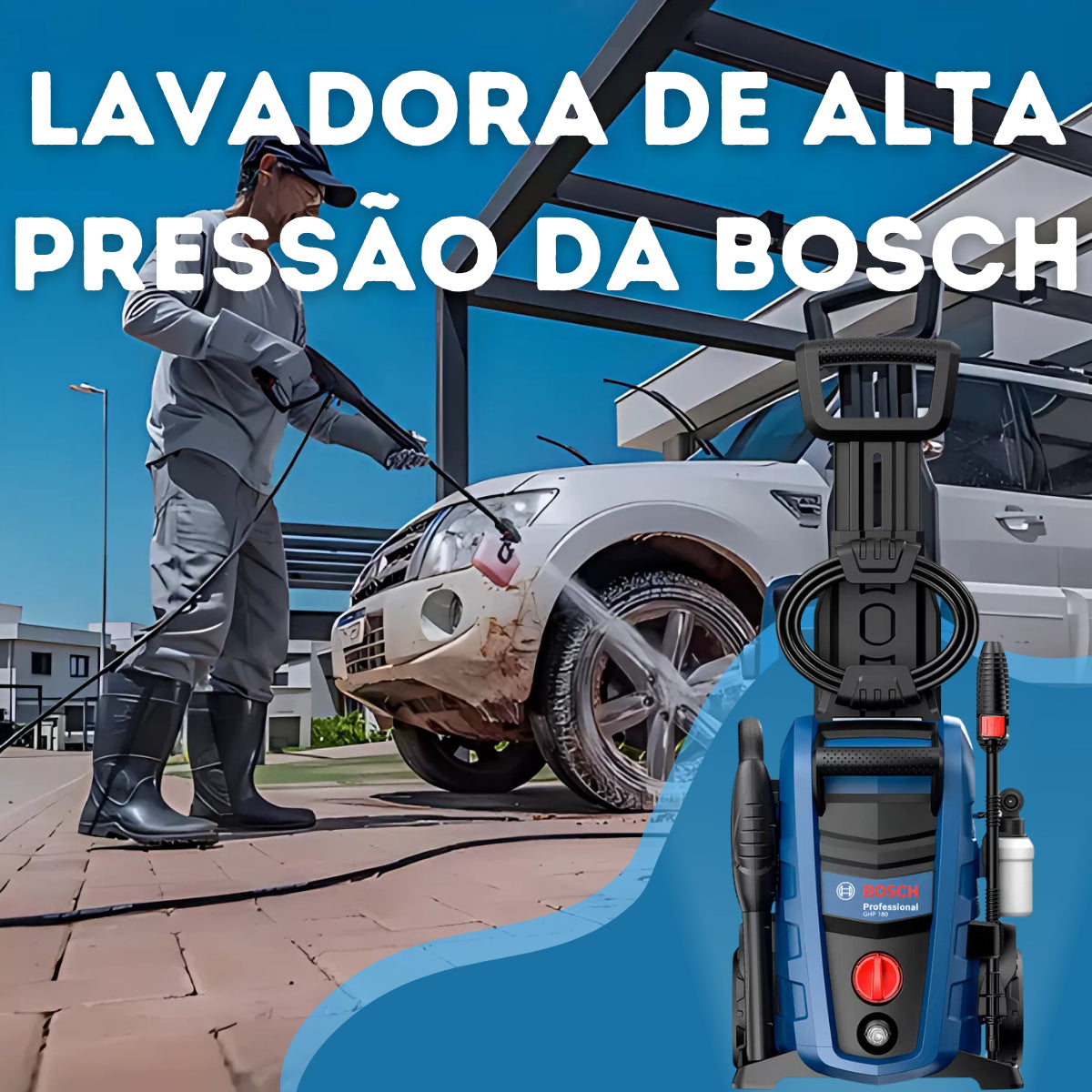 Lavadora Alta Pressão De Jato Lava Carro Chão Pronta Entrega