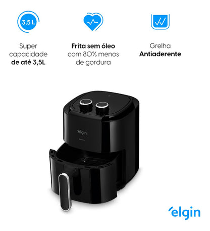 Fritadeira Air Fryer Elétrica Start Fry 3,5l 110v Elgin