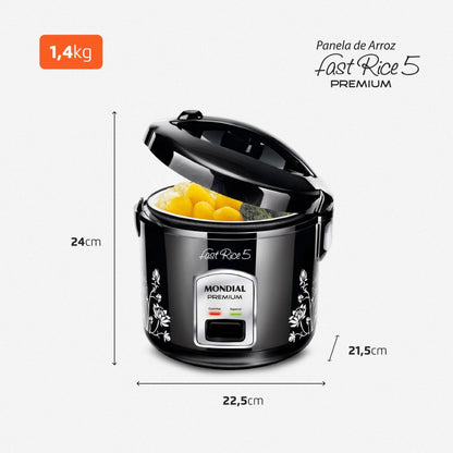 Panela De Arroz Fast Rice 5 Premium Npe-08-5x Mondial Frequência 60HZ 110V