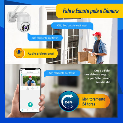 Kit 2câmera Ip Icsee Prova D'água Infravermelho Externa Wifi