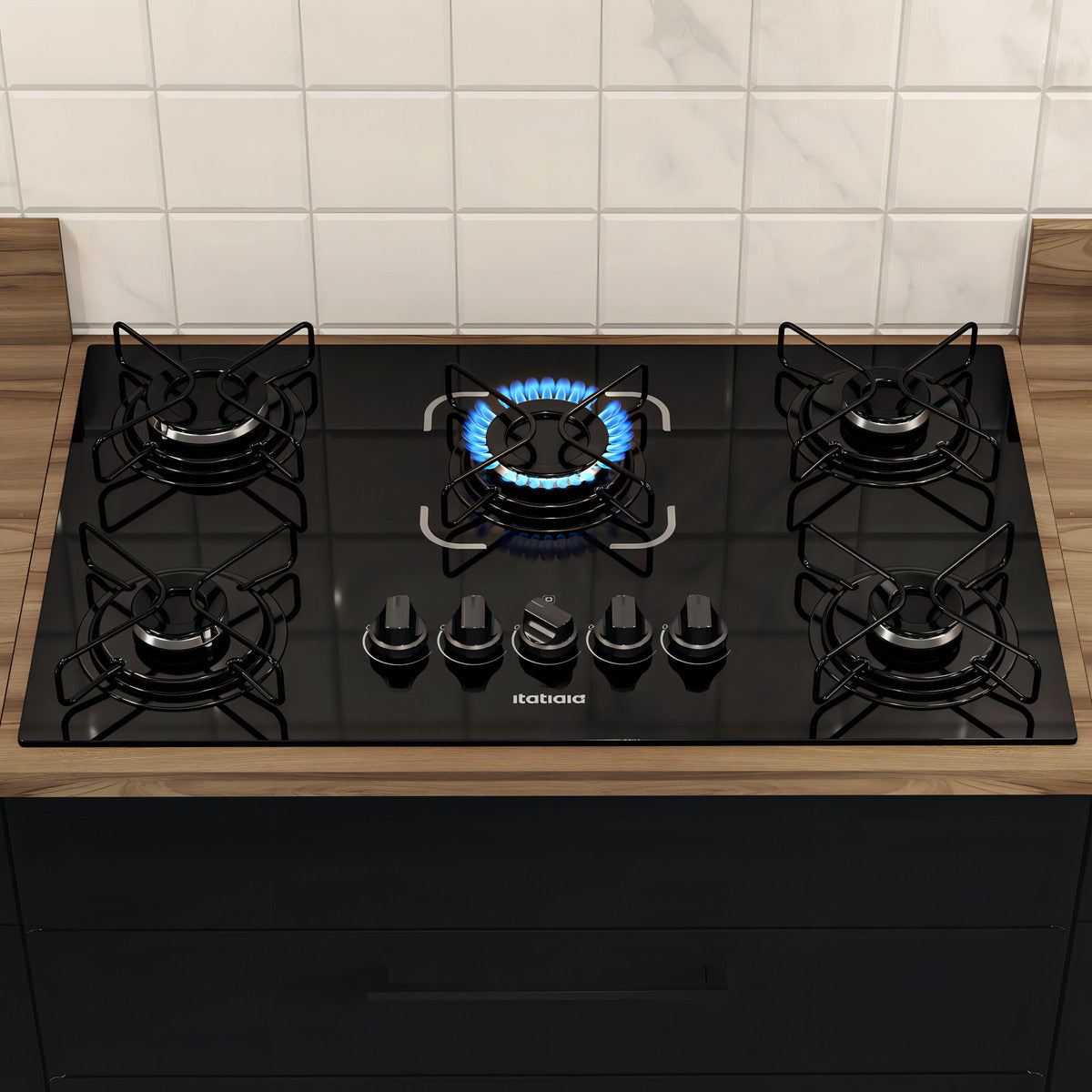 Cooktop Itatiaia 5 Bocas Essencial Preto - Bivolt 127V/220V