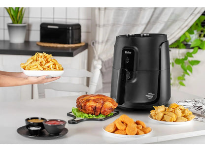 Fritadeira Elétrica Air Fryer Philco PFR15PG Gourmet Sem Óleo Black 4,4 Litros 1500W 110V Revestimento Antiaderente Maxx Gold