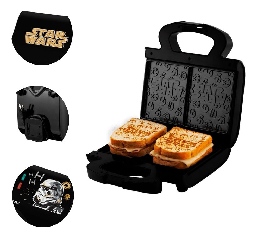 Sanduicheira Grill Disney Mallory Star Wars Empire Plates Cor Preto 220V