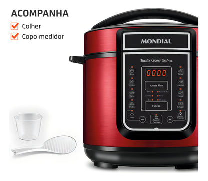 Panela De Pressão Elétrica Master Cooker Pe39 Mondial 127v