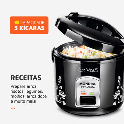 Panela De Arroz Fast Rice 5 Premium Npe-08-5x Mondial Frequência 60HZ 110V