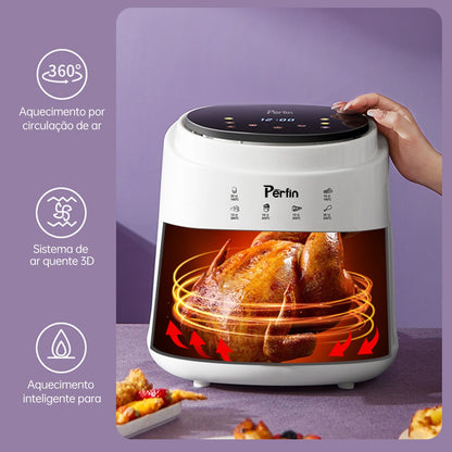 Fritadeira Sem Óleo Air Fryer Touch Digital  8l 1400w Branco