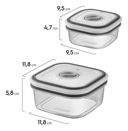 Kit Potes Plásticos Cinza 8 Unidades Electrolux