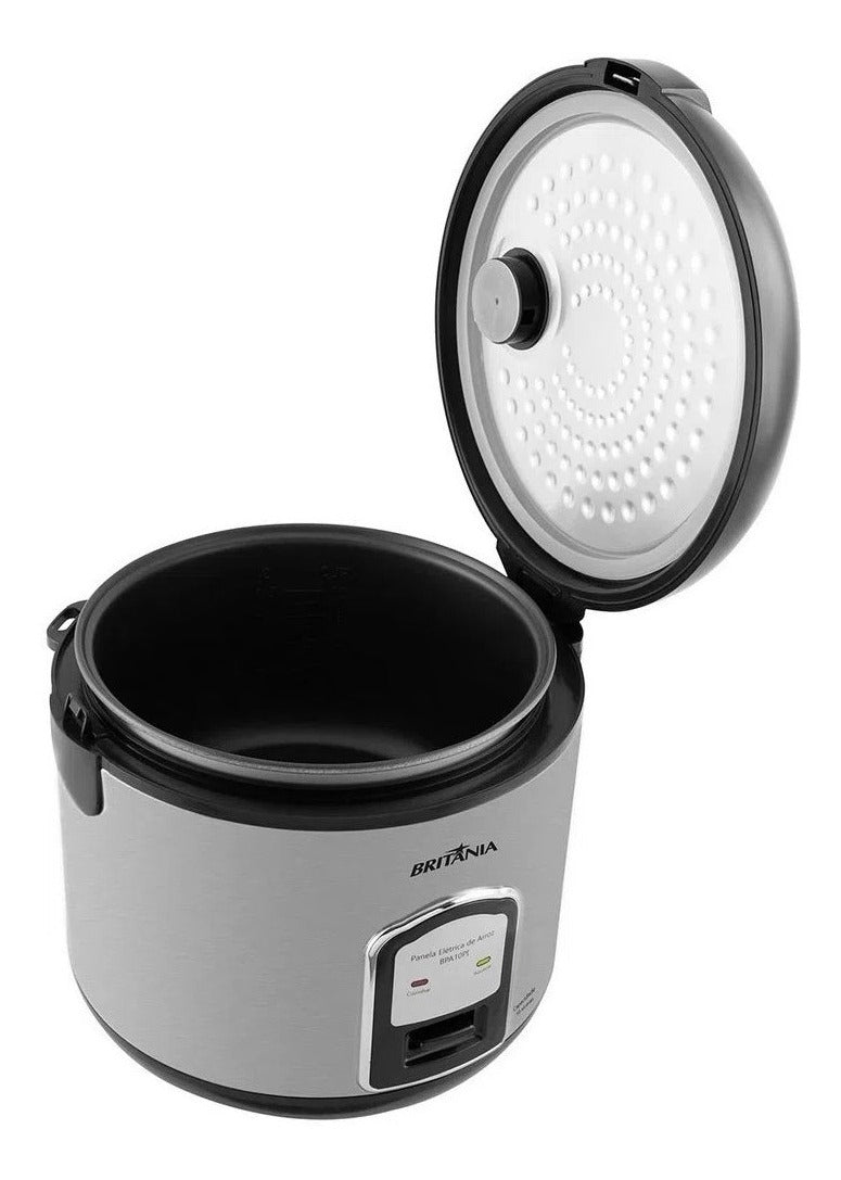 Panela de Arroz BPA10PI 10 Xícaras Potência de 700W Cor Prata Britânia 127V