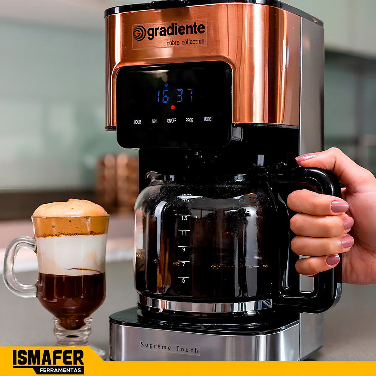 Cafeteira Digital Programável Supreme Touch 800w Gradiente 220V