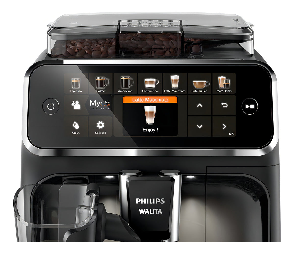 Maquina Expresso Cafeteira Philips Walita Automatica Com Moedor 12 Bebidas Touch Screen Lattego Elite 5441 Cor Preto 220v