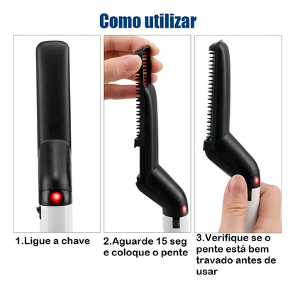 Chapinha Modelador Alisador De Cabelo Barba Masculino Bivolt 220V