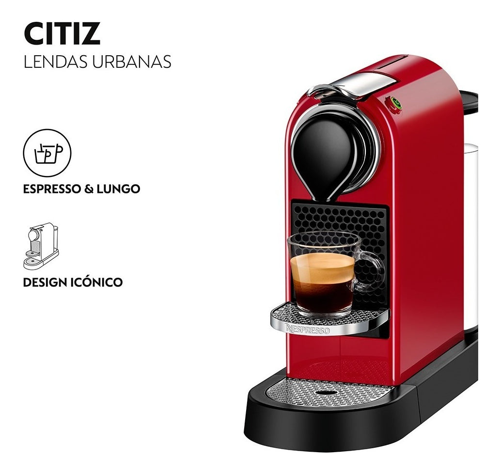 Cafeteira Citiz Vermelho Cereja Nespresso - 110v