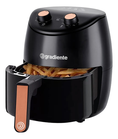 Fritadeira elétrica airfryer sem óleo Gradiente 5,0L cesto removível 1500W PGAF500 Versatile Com Timer 110v