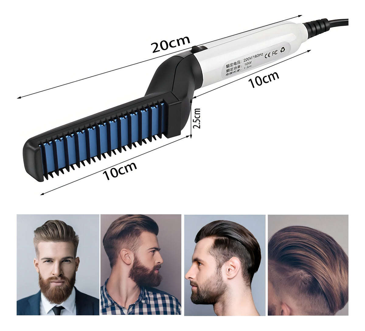 Chapinha Modelador Alisador De Cabelo Barba Masculino Bivolt 220V