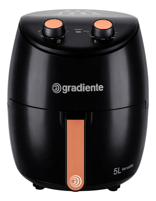 Fritadeira elétrica airfryer sem óleo Gradiente 5,0L cesto removível 1500W PGAF500 Versatile Com Timer 110v