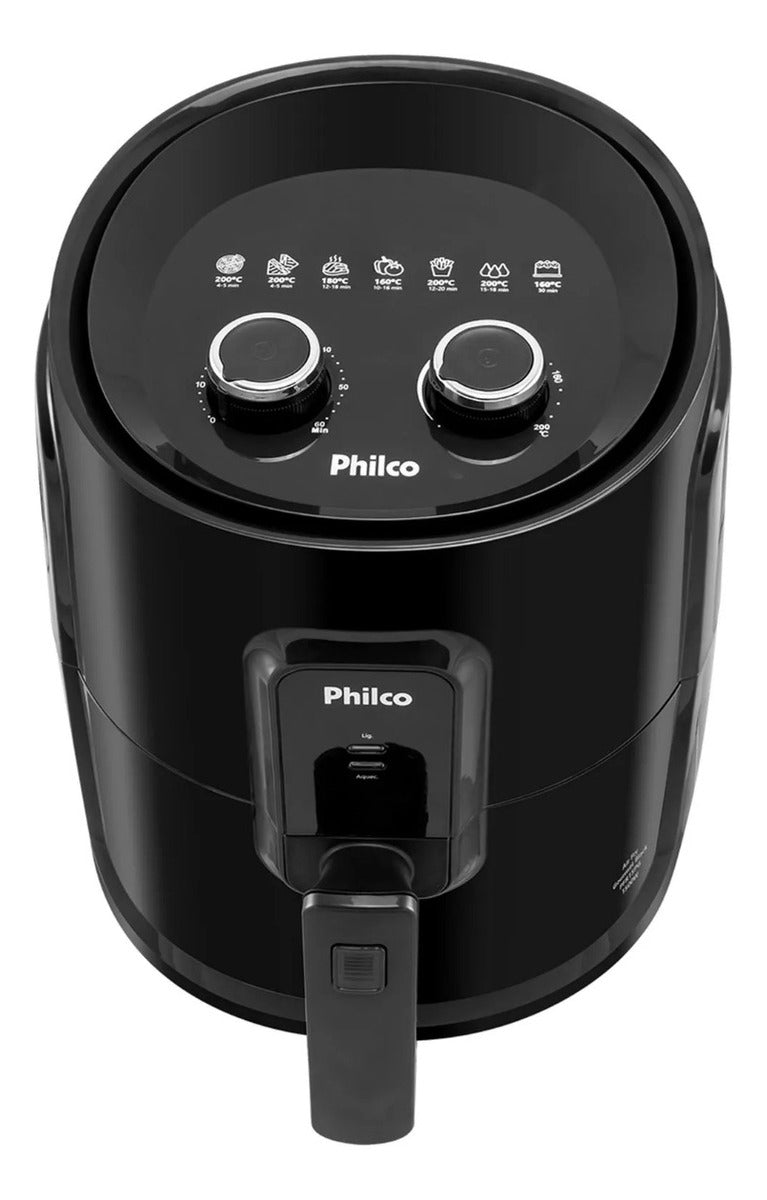 Fritadeira Elétrica Air Fryer Philco PFR15PG Gourmet Sem Óleo Black 4,4 Litros 1500W 110V Revestimento Antiaderente Maxx Gold