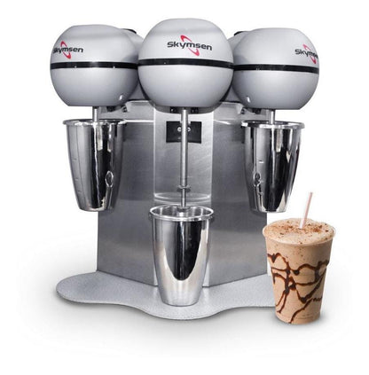 Batedor De Milkshake E Açaí Triplo Skymsen Aço Inox Bms-3-n Frequência 50 Hz x 60 Hz 220V