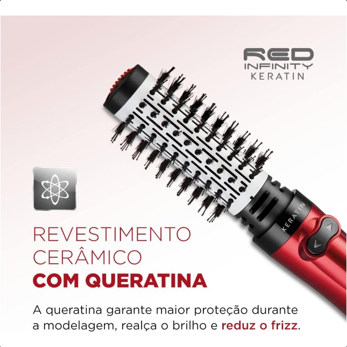 Escova Rotativa Giratoria Mondial Red Infinity Keratin 127v