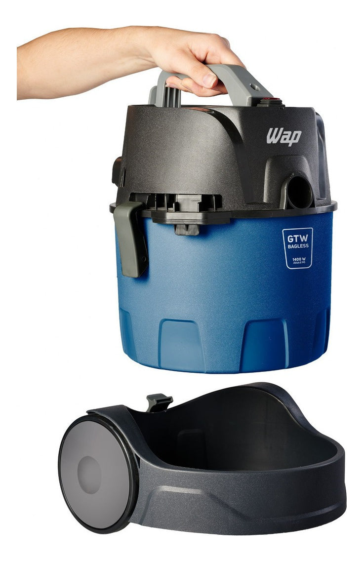 Aspirador de Pó e Água Wap GTW Bagless Potência de 1400w Azul e Preto 110V