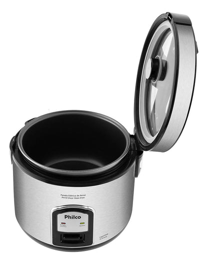 Panela De Arroz Inox Visor De Vidro 10 Xícaras Ph10p Philco