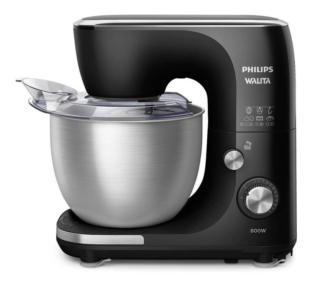 Batedeira com pedestal Philips 7000 Series RI7922 preta 60 Hz 220&nbsp;V