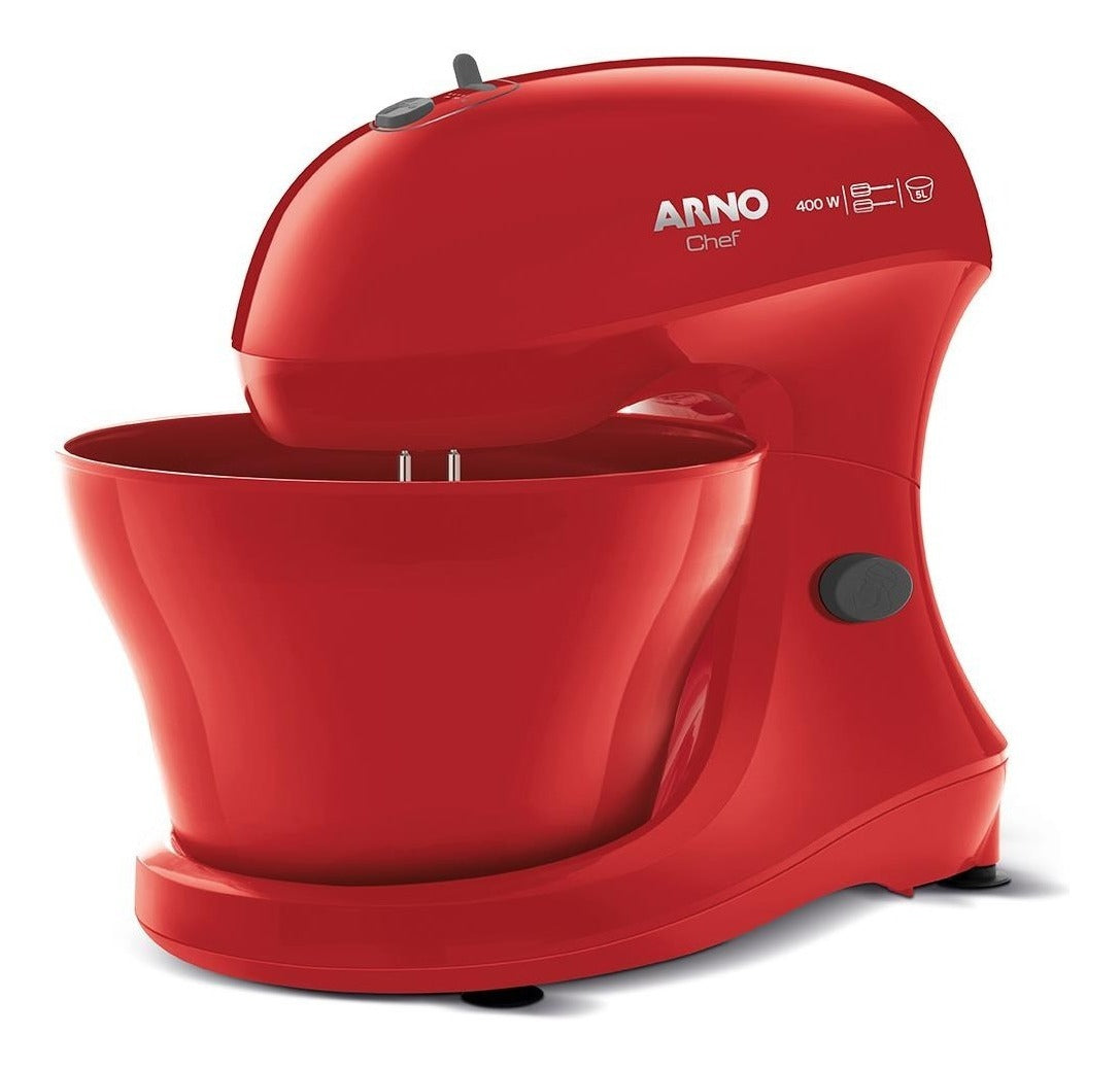 Batedeira Arno Chef 400w 5 Litros Vermelha Sm02 Cor Vermelho 220V