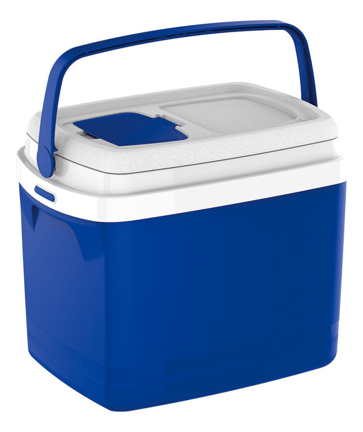 Caixa Térmica Cooler Com Alça 32l Azul Tropical - Soprano