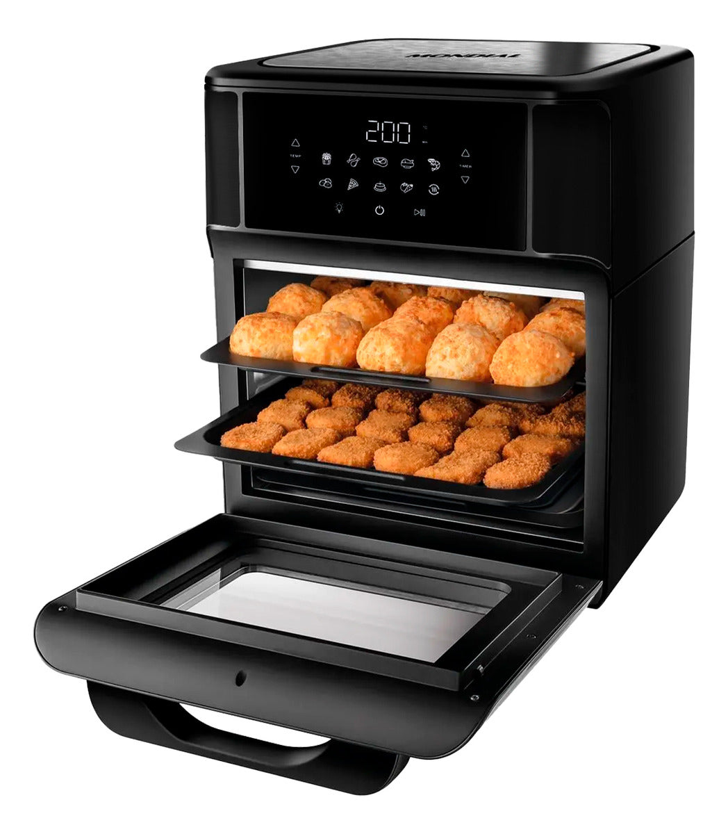 Fritadeira air fryer Oven Mondial AFON-12L-FB 2 em 1 12l 2000w cor preta 127V