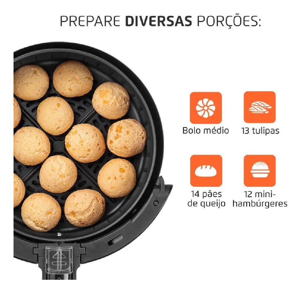 Fritadeira Airfryer Antiaderente S/ Óleo Mondial Pratic 3,6l