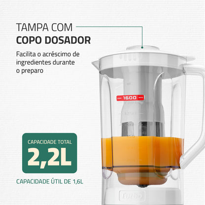 Liquidificador Turbo Power Mondial Branco/Cinza 550w L-99 WG