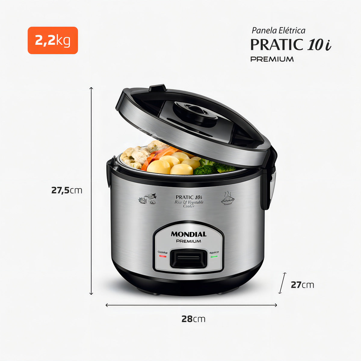 Panela De Arroz Elétrica Pratic Rice 10 Pe-42 Mondial 110v