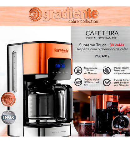 Cafeteira Digital Touch Gradiente 800w E Mixer Lenoxx 127v