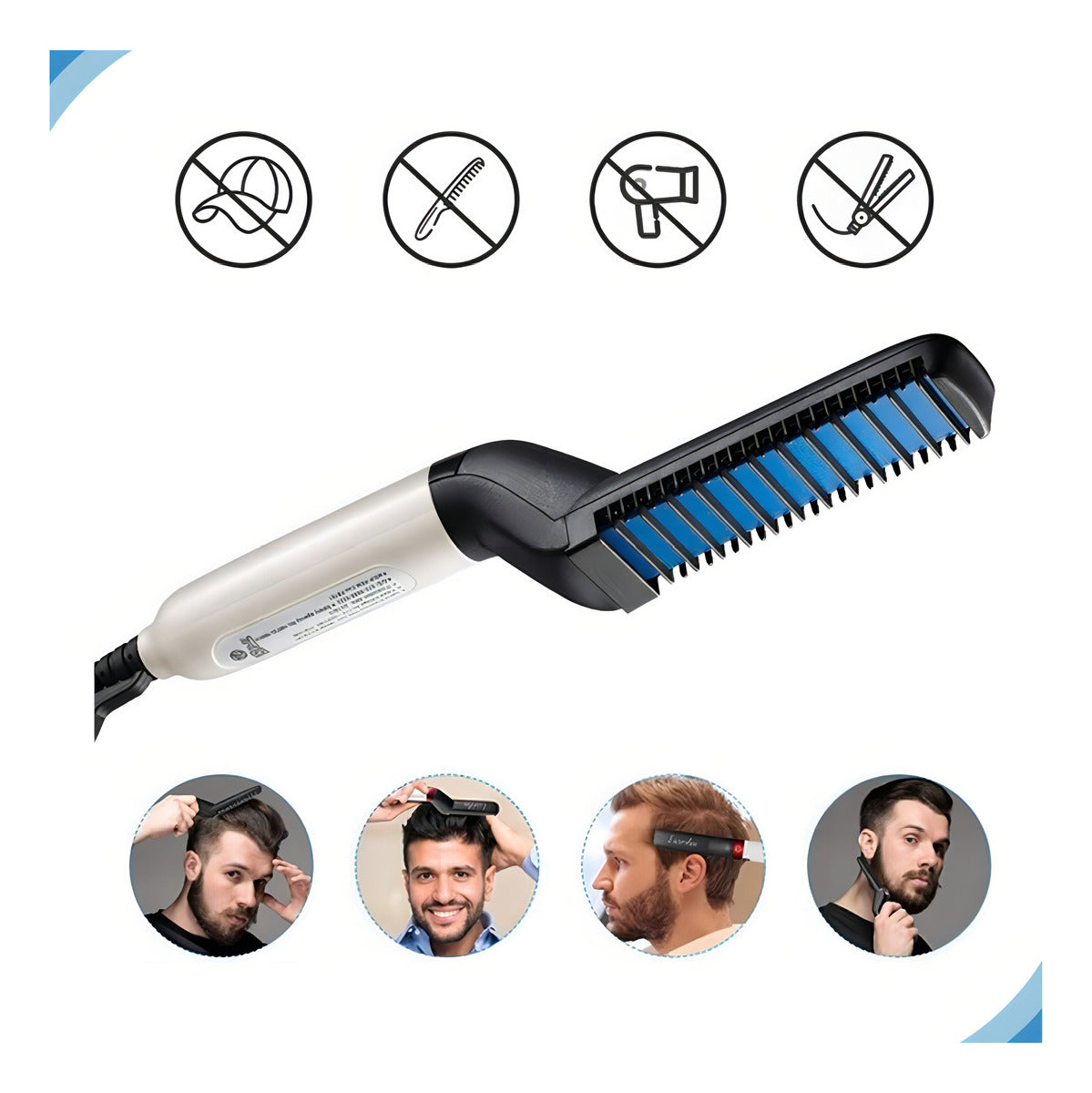 Chapinha Modelador Alisador De Cabelo Barba Masculino Bivolt 220V