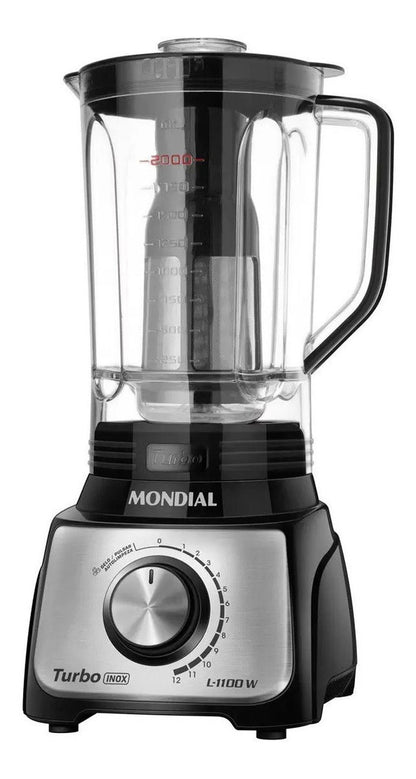 Liquidificador L-1100 Bi Turbo 3l Cor Preto E Inox 1100w Mondial 127V