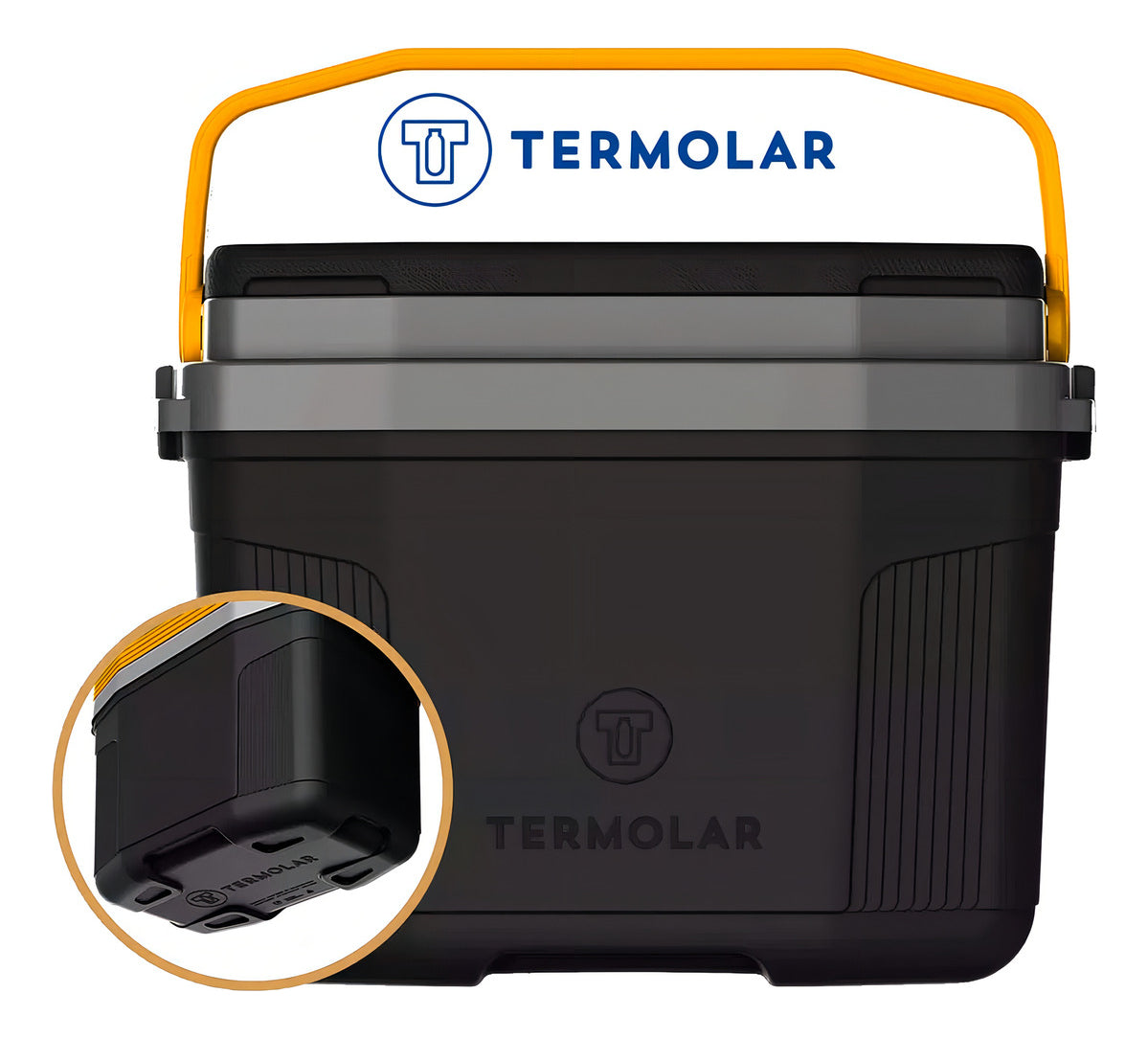 Caixa Térmica Suv Cooler com Alça 20L Termolar 3501PRT Cor Preto Amarelo