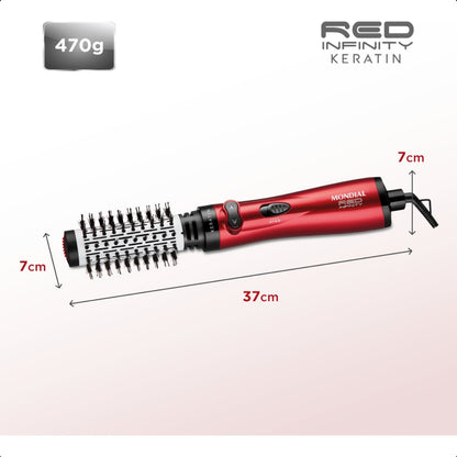 Escova Rotativa Giratoria Mondial Red Infinity Keratin 127v