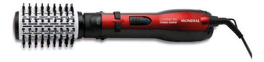 Escova Rotativa Ceramic Íon Turbo Mondial Vermelho Er-09 110v