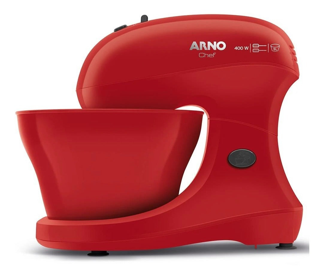 Batedeira Arno Chef 400w 5 Litros Vermelha Sm02 Cor Vermelho 220V