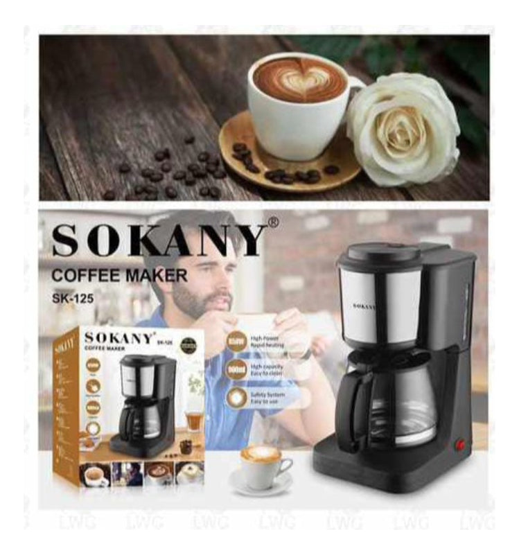 Cafeteira Sokany Elétrica Maquina De Café Sofisticada