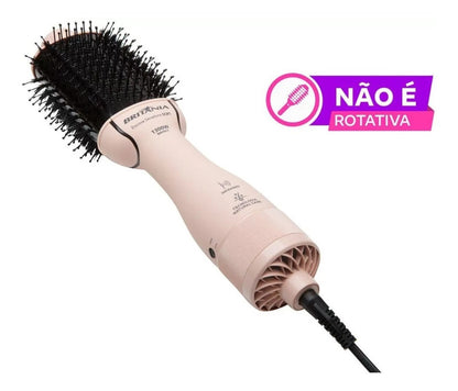 Escova Secadora de Cabelos Britânia Bec07r Soft 4 Em 1 1300w Cabo Giratório Rosa Bivolt