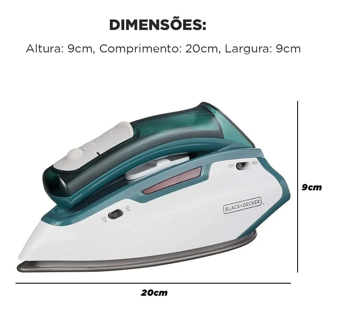 Ferro De Passar De Viagem Portátil 777 Bivolt Black+decker